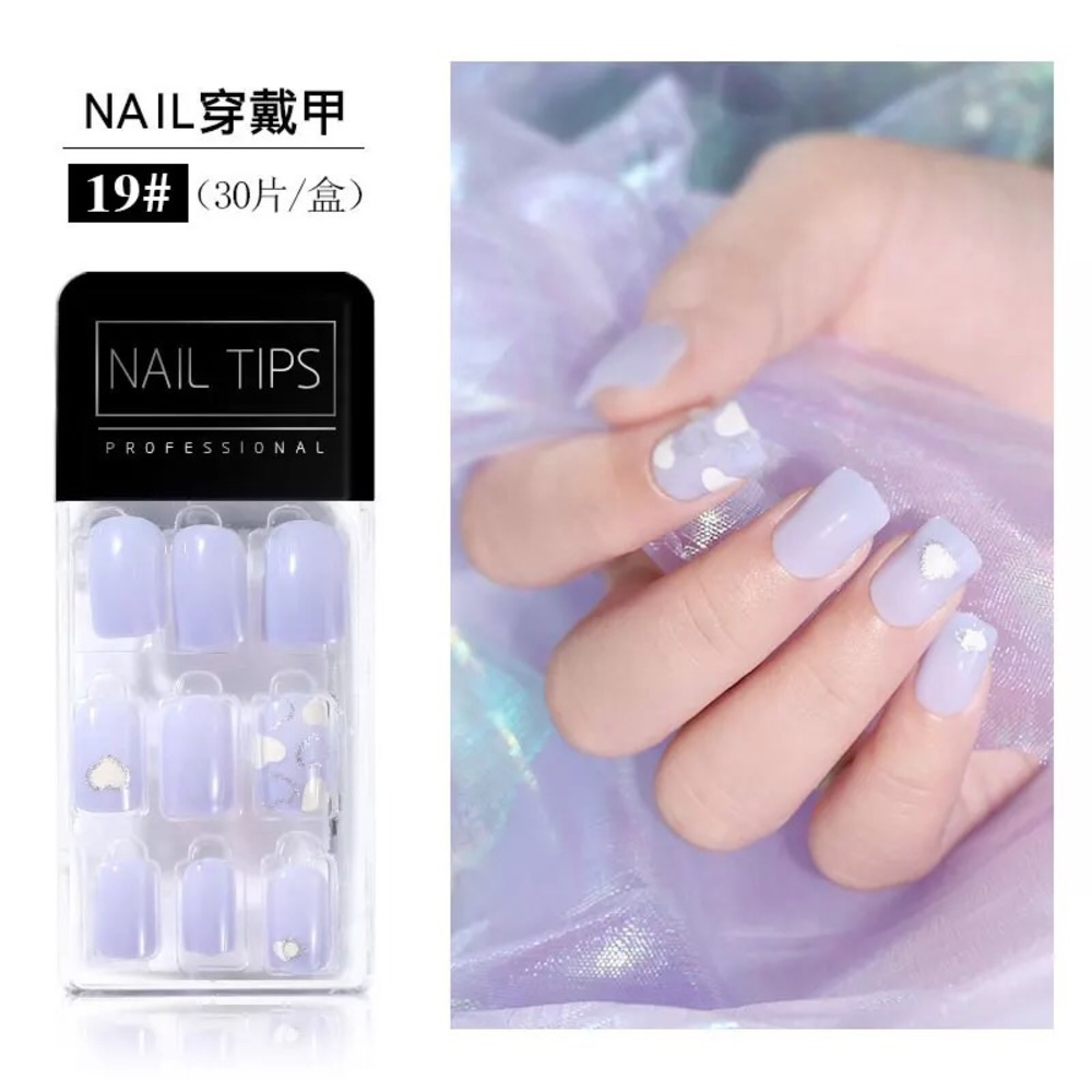 30 Piece Press on Nails-Lavender